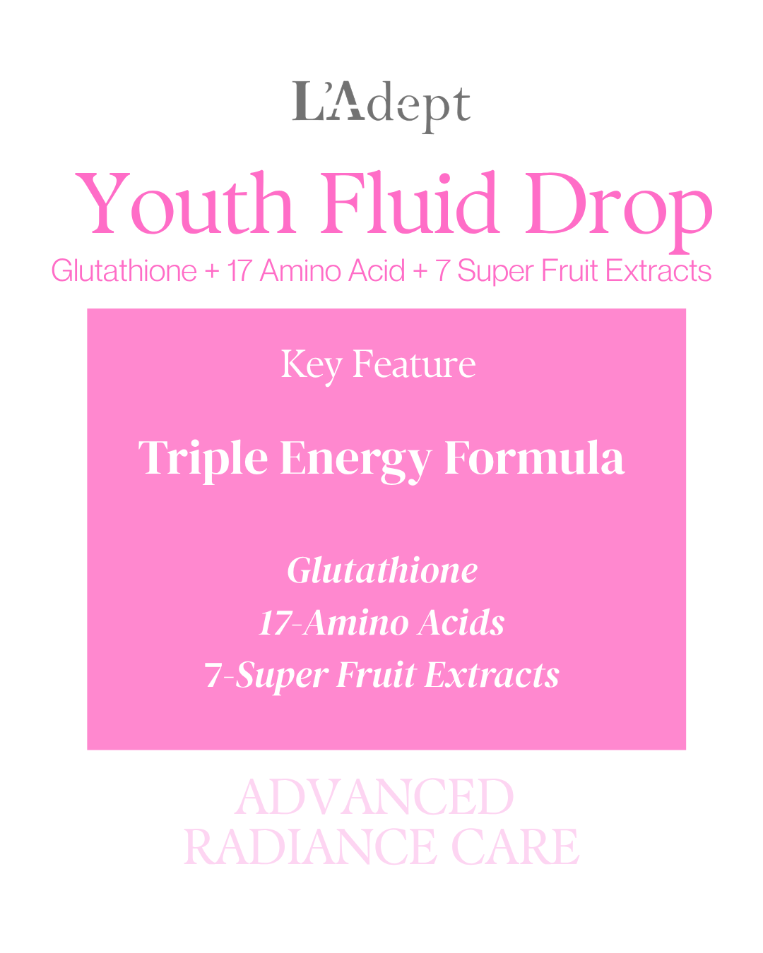 L’Adept Youth Fluid Drop 12ml | Premium Korean Anti-Aging Serum