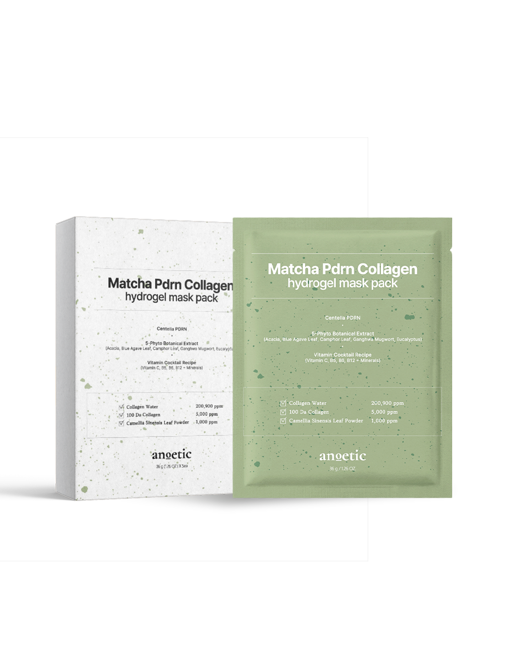 ANOETIC Matcha PDRN Collagen Hydrogel Mask Pack