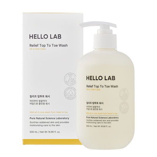 HELLO LAB RELIEF TOP TO TOE WASH | 500ml x 1 each