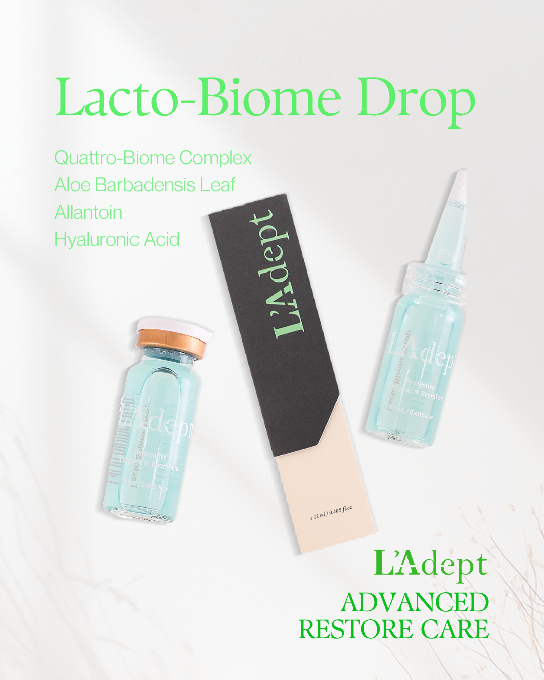 L’Adept Lacto-Biome Drop 12ml | Korean Probiotic Skin Barrier Serum