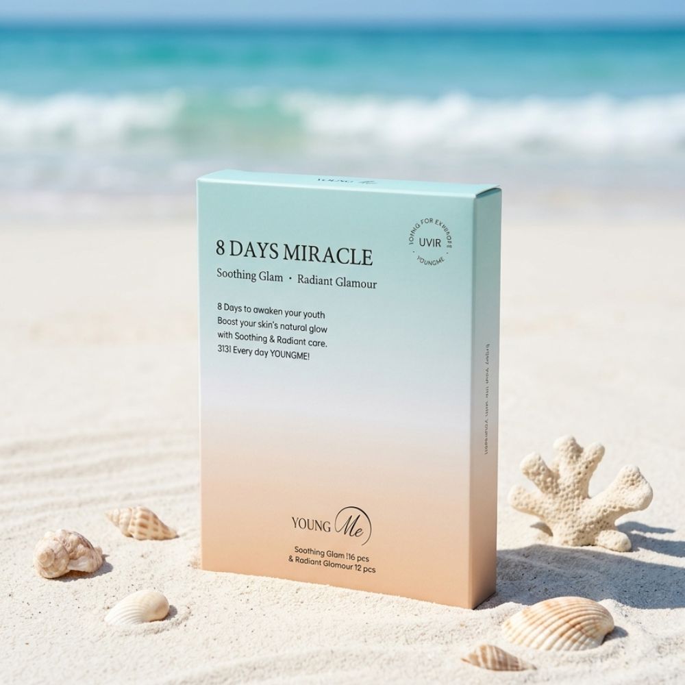 3131 8 Days Miracle YOUNGME Soothing Glam & Radiant Glamour  UVIR Skincare Advanced K-Beauty Sheet Mask