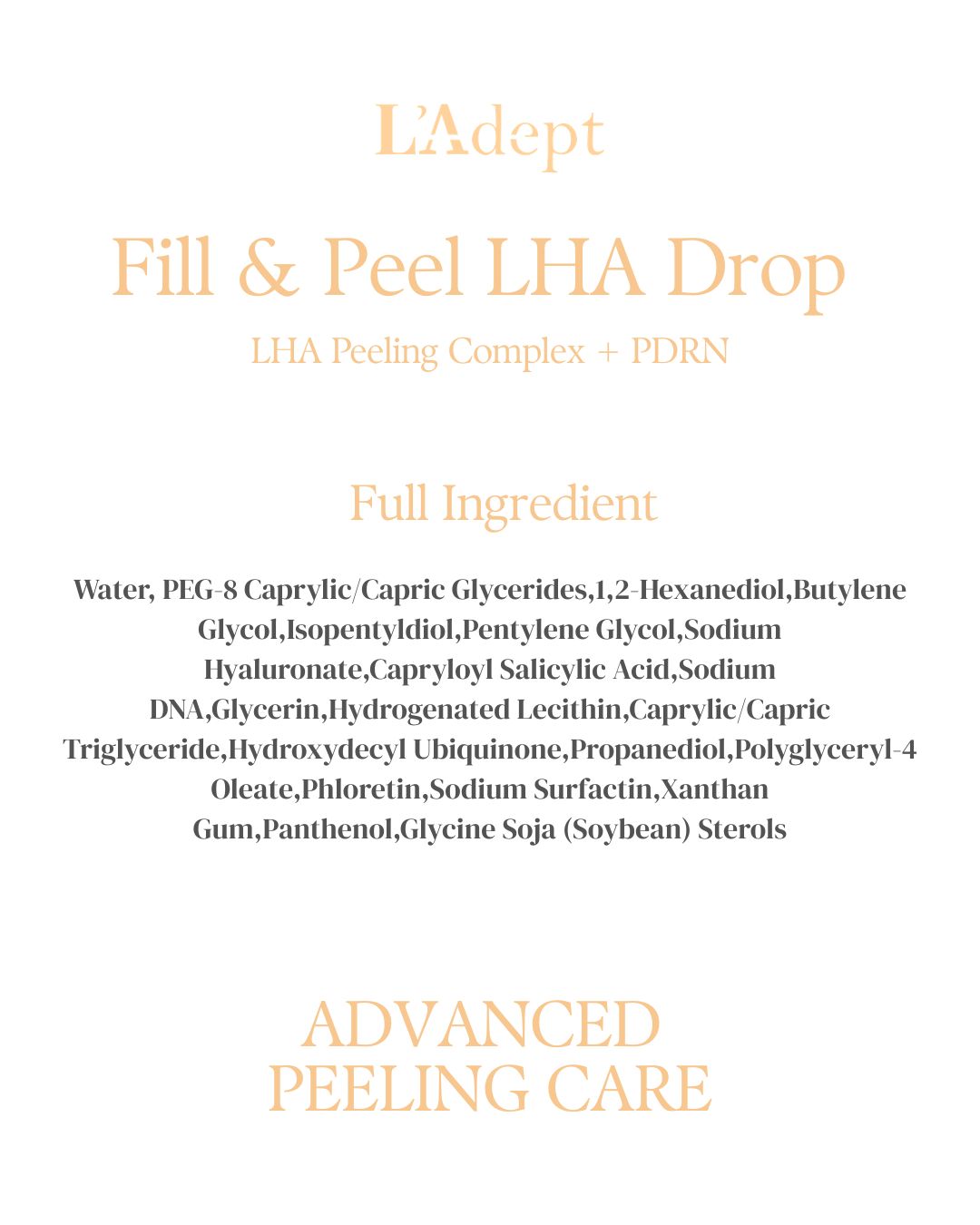 L’Adept LHA Fill Drop 7ml × 4 Vials | Korean Pore Refining & Gentle Peeling Serum