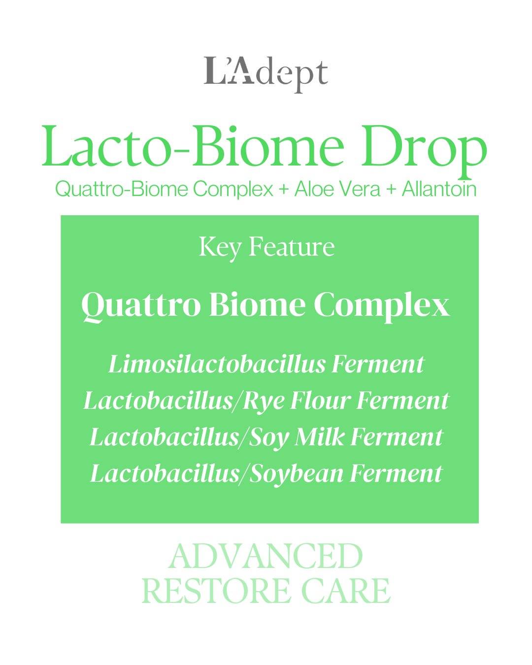 L’Adept Lacto-Biome Drop 12ml | Korean Probiotic Skin Barrier Serum