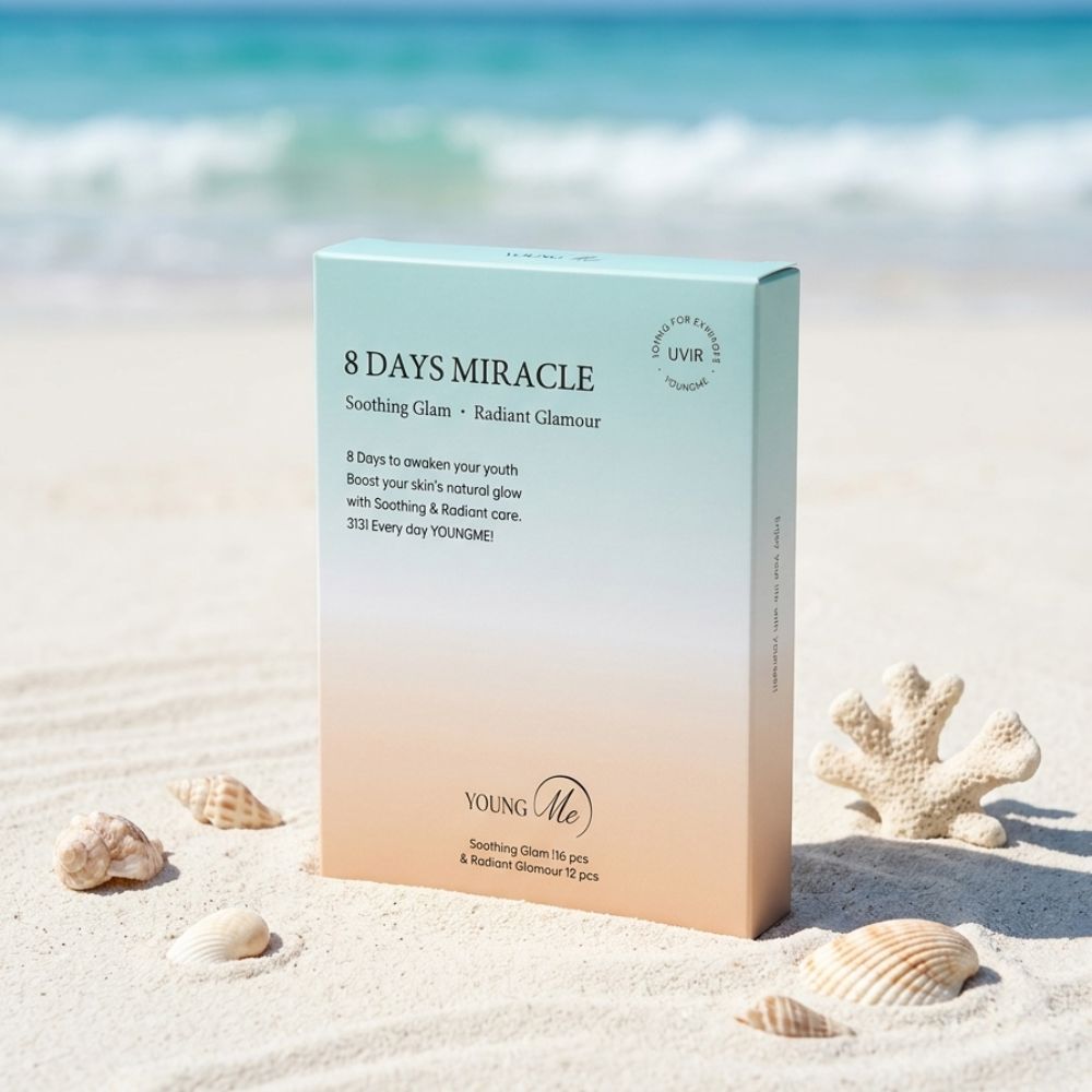 3131 8 Days Miracle YOUNGME Soothing Glam & Radiant Glamour  UVIR Skincare Advanced K-Beauty Sheet Mask