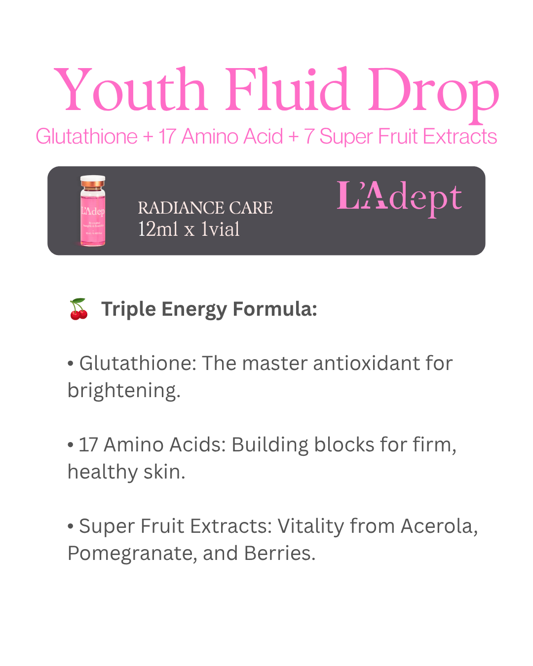 L’Adept Youth Fluid Drop 12ml | Premium Korean Anti-Aging Serum
