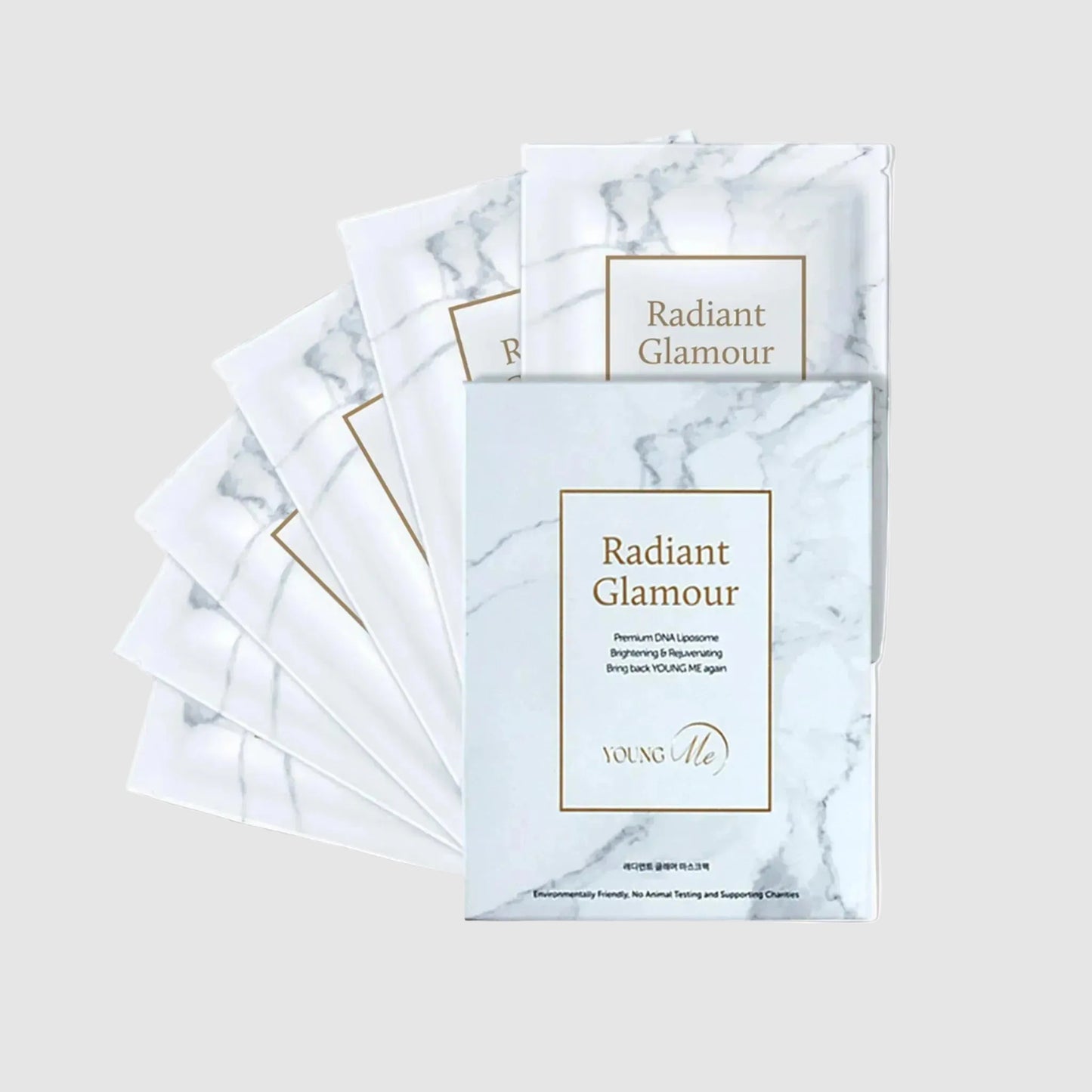 YOUNGME Radiant Glamour UVIR Post Laser Skincare K-Beauty Sheet Mask - Rejuvenating with Premium PDRN, EGF, CICA