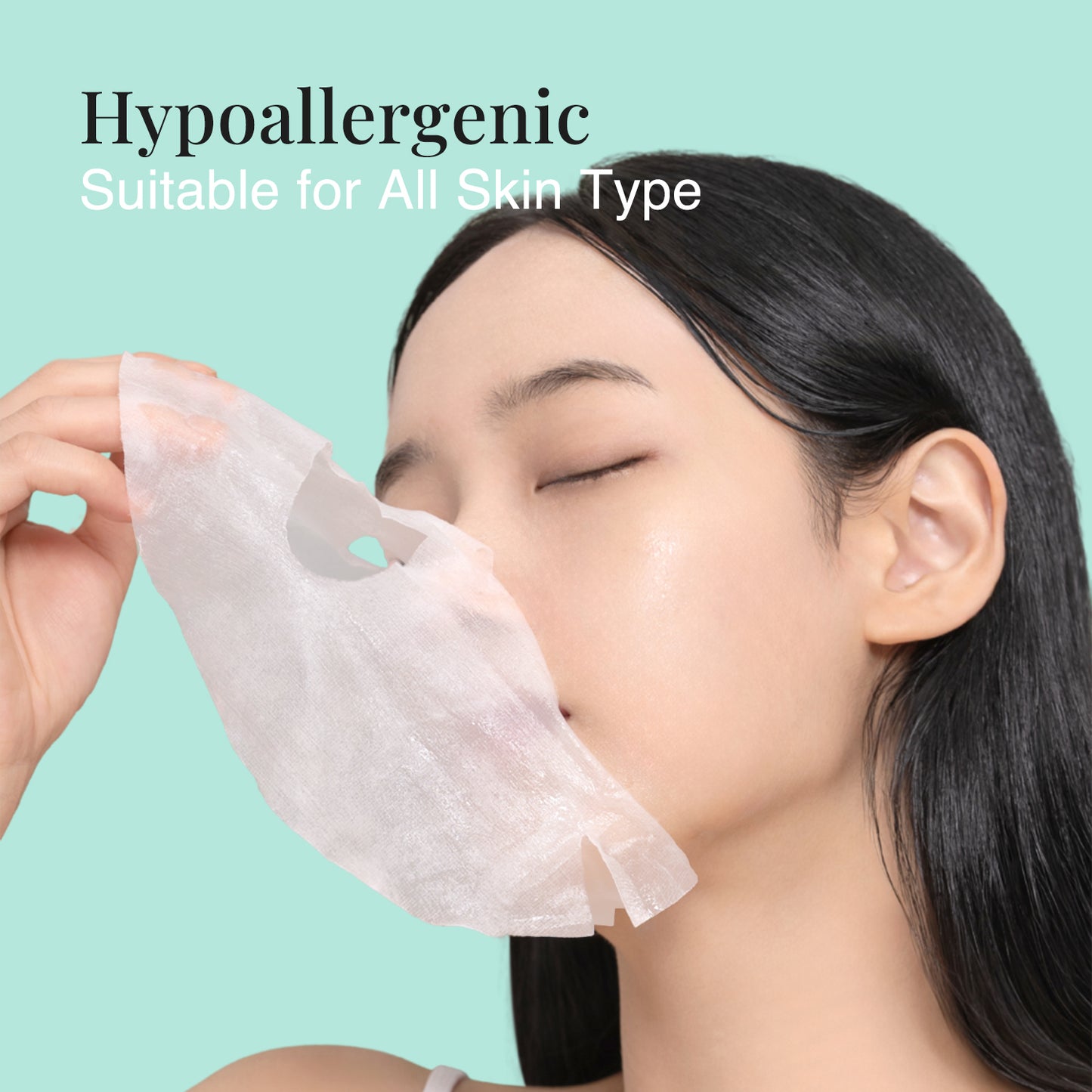 YOUNGME Soothing Glam UVIR Skincare Advanced K-Beauty Sheet Mask - Hydrating, Soothing, and Restoring Hypoallergenic Face Mask for All Skin Types with Aloe Vera and CICA