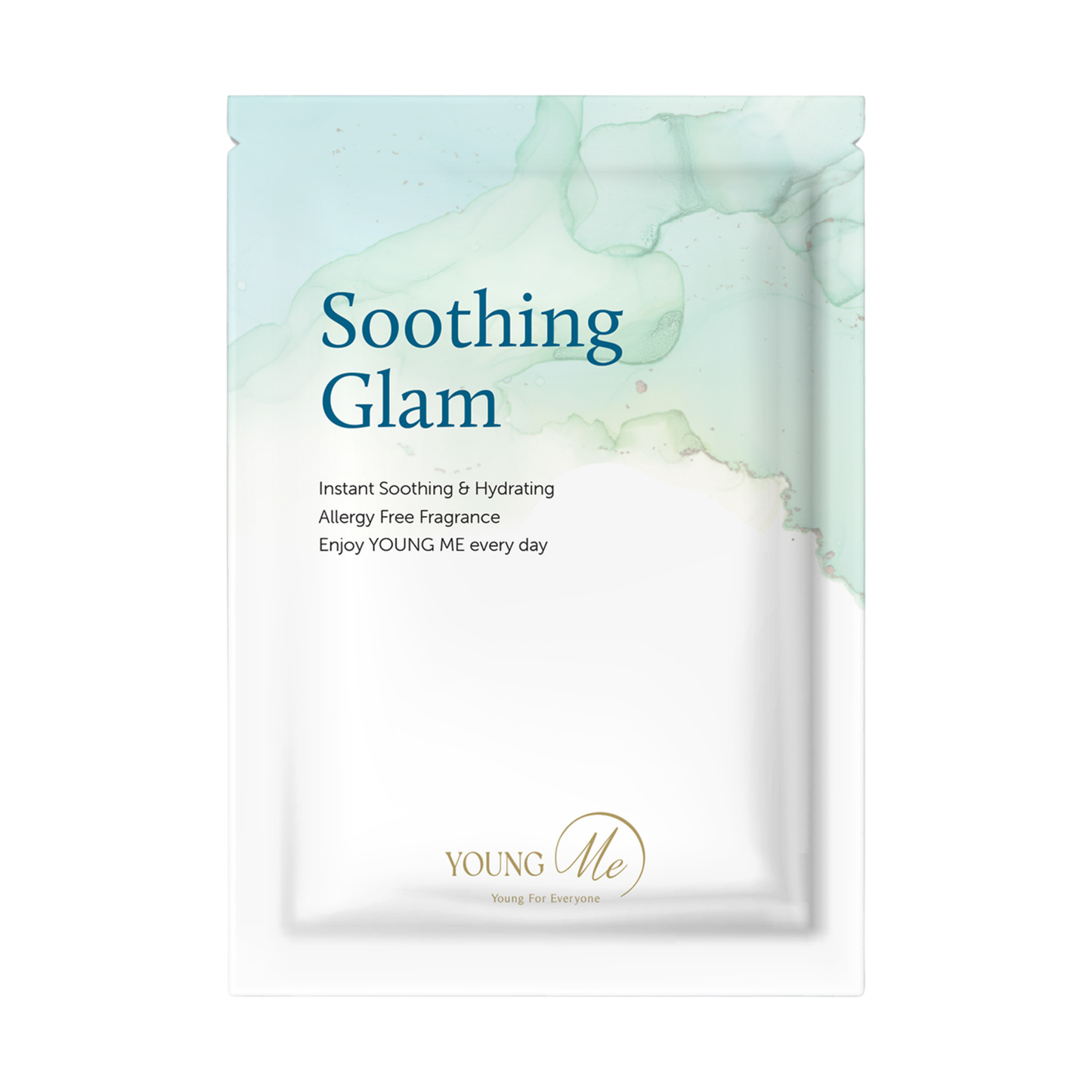 YOUNGME Soothing Glam UVIR Skincare Advanced K-Beauty Sheet Mask - Hydrating, Soothing, and Restoring Hypoallergenic Face Mask for All Skin Types with Aloe Vera and CICA