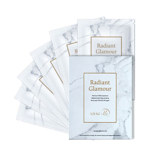 YOUNGME Radiant Glamour UVIR Post Laser Skincare K-Beauty Sheet Mask - Rejuvenating with Premium PDRN, EGF, CICA